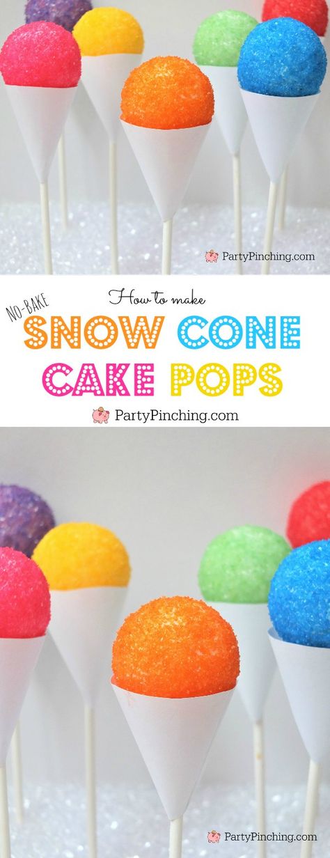 Snow cone cake pops cute summer treat easy to make Cake Pops Cute, Cake Pops Designs, Cone Cake Pops, Snow Cake, Cone Cake, Cake Pop Designs, Cake Pop Decorating, Cake Pops How To Make, Cake Pop Recipe