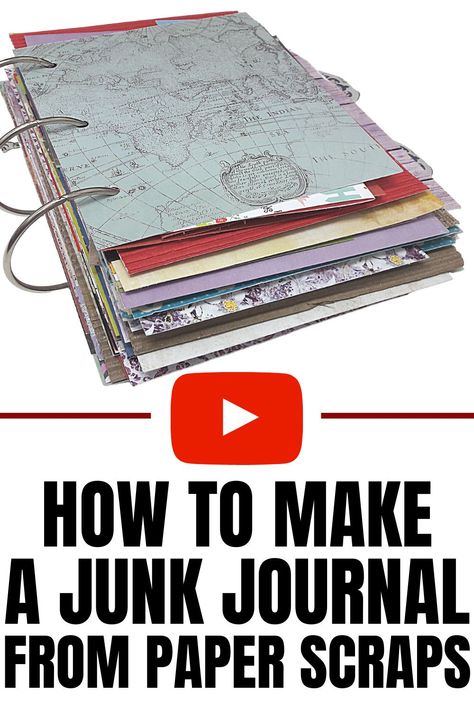 Diy With Scrapbook Paper, How To Videos Diy Crafts, How To Make A Junk Journal Cover, Diy Journal Ideas How To Make, How To Make Junk Journals, Junk Book Ideas, How To Make Journal, How To Make A Journal Book Diy, How To Make Journals Diy Notebooks