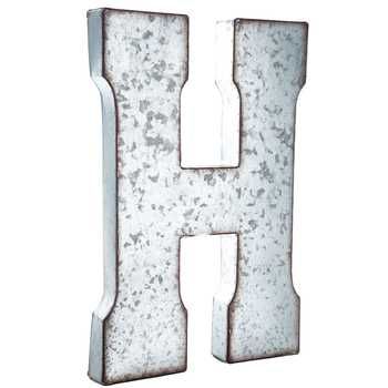 Large Galvanized Metal Letter Alphabet Wall Decor, Diy Marquee Letters, Metal Wall Letters, Wall Decor Letters, Rustic Letters, Letter Wall Decor, Vintage Marquee, Alphabet Wall, Metal Letter