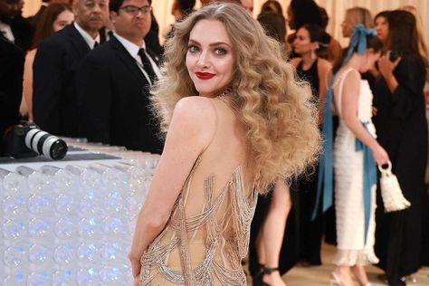 Amanda Seyfried Met Gala 2023, Amanda Seyfried Met Gala, Amanda Seyfried Red Carpet, Amanda Seyfried Hair, Girl Clown Costume, Girl Clown, Girls Reference, Silver Mini Dress, Met Gala Red Carpet