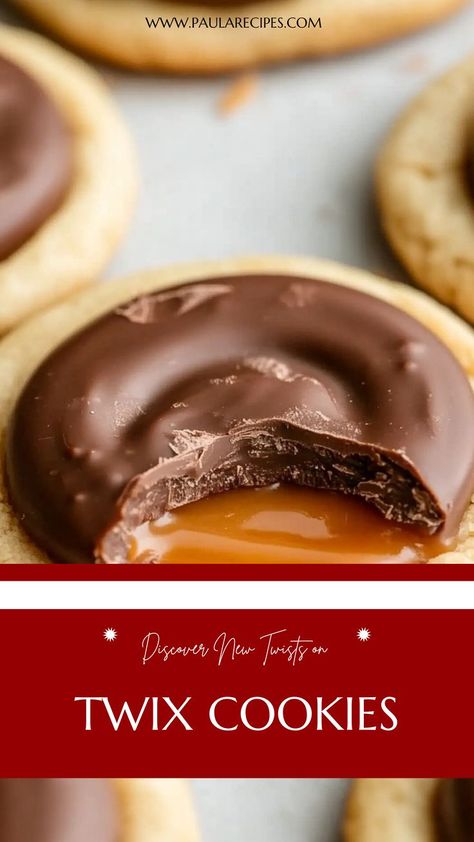 Craving a treat that’s crispy, gooey, and covered in rich chocolate? Try these Twix Cookie Cups for a bite-sized indulgence! 🍫✨ #BiteSizedDelight #TwixCookieCups #CaramelLove #ChocolateHeaven #BakingMadeEasy #SweetIndulgence #CandyBarTwist #DessertFaves #ChocoLover #ComfortInBaking Twix Candy Bar, Twix Cookie, Twix Candy, Buttery Sugar Cookies, Sugar Cookie Crust, Gooey Caramel, Twix Cookies, Holiday Goodies, Classic Candy