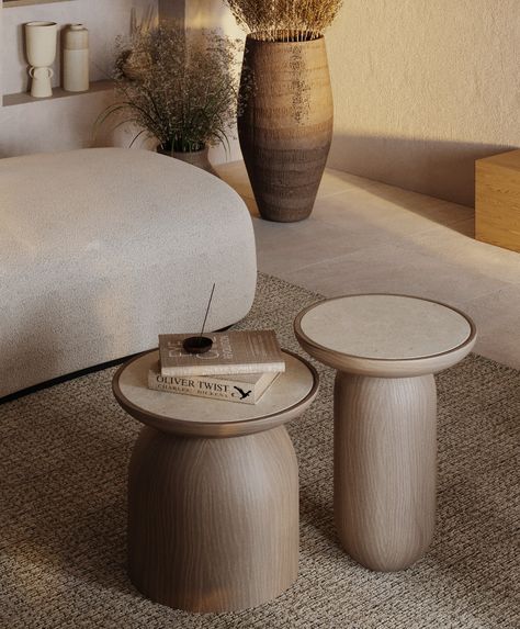 Japandi End Table, Side Table Japandi, Japandi Side Table, Japandi Coffee Table, Bunching Tables, Table Japandi, Japandi Table, Interior Design Table, Side Table Ideas