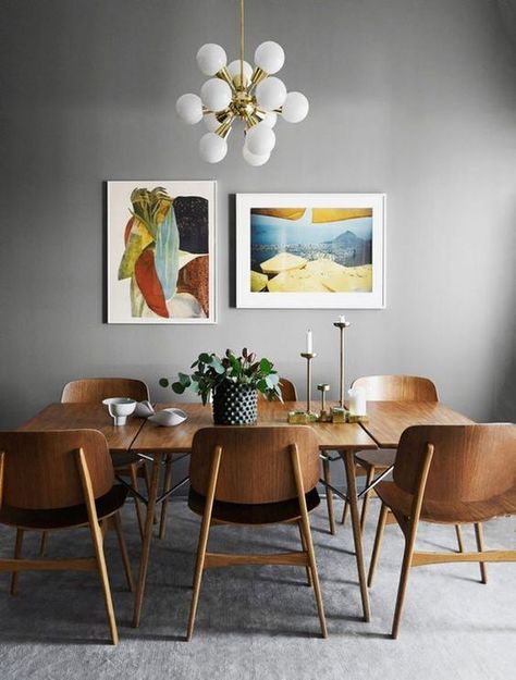 10 Best Mid-Century Modern Dining Chairs - Nordic style brown mid-century modern dining chairs Apartment Kitchens, Apartemen Studio, Mid Century Dining Room, Apartment Dining, Mid Century Living Room, Expandable Dining Table, Mid Century Modern Dining, Mid Century Dining, Dining Room Inspiration