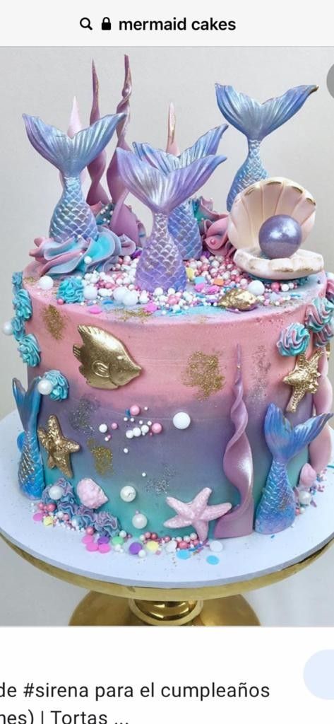 Siren Birthday Cake, Cake 8th Birthday Girl, Elsa Pasta, Mermaid Birthday Cakes, Siren Mermaid, Fairy Cakes, Cake Stuff, Mermaid Cakes, Kids Ideas