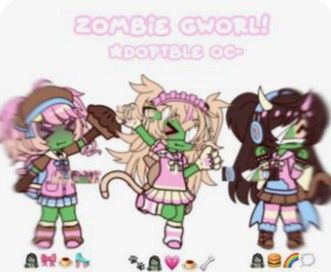 Gacha Life Zombie Oc, Gacha Zombie Oc, Gacha Life Zombie, Gacha Ocs Free, Kawaii Gacha Life Oc, Gacha Zombie, Y2k Gacha Life Outfits, Cute Gacha Club Outfits, Gacha Adoptables