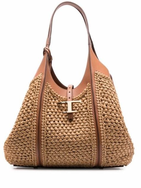 Leather Zip Pouch, Tods Bag, Timeless Bags, Timeless Wardrobe Staples, Raffia Bag, Medium Tote, Shopping Tote Bag, Womens Purses, Shopping Tote