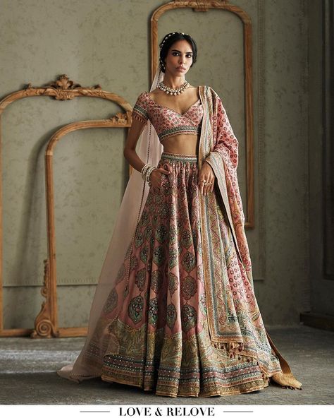 Tarun Tahiliani on Instagram: ��“LOVE & RELOVE • With all our love, we go back to what has always been known to us, the Indian concept of mix and match, in modern and…” Ajrakh Lehenga, Print Lehenga, Bridal Lehengas, Tarun Tahiliani, Bridal Lehenga Choli, Indian Couture, Prom Looks, Classic Wedding Dress, Dress Up Outfits