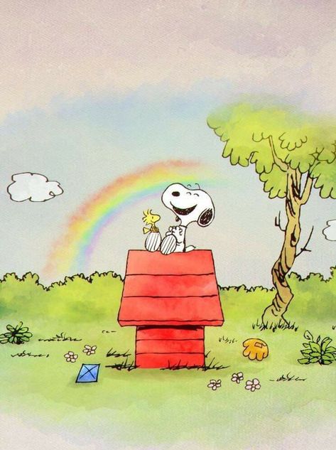 Always look for the rainbow. Happy Thursday. Happy Thursday Snoopy, Thursday Snoopy, Peanuts Wallpaper, Snoopy Tattoo, Woodstock Snoopy, Woodstock Peanuts, Jesus Loves Us, Snoopy Funny, Peanuts Characters