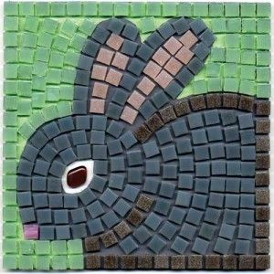 Rabbit Mosaic Pattern, Bunny Mosaic, Bear Mosaic, Fairy Mosaic Pattern, Mosaic Designs Pattern, Mosaic Rabbit Sculpture, Animal Mosaic, Mosaic Tiles Crafts, Mosaic Kits