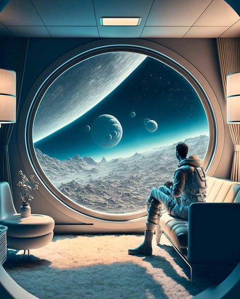 Scifi Interior, Interior Concept Art, Sci Fi Architecture, Sports Design Ideas, Spaceship Interior, Cosmic Art, Space Backgrounds, Alien Worlds, Fantasy Places