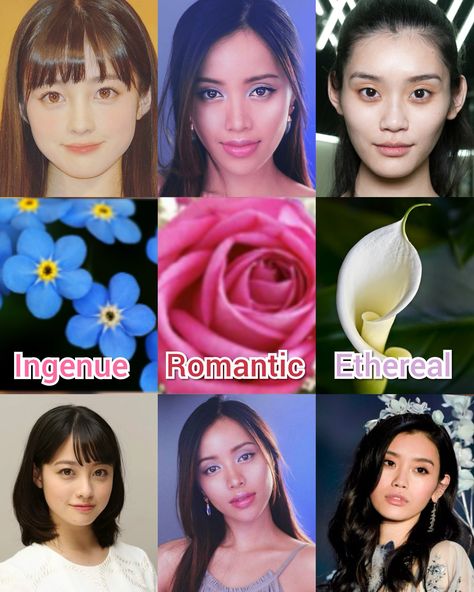 Ingenue Romantic, Ingenue Ethereal, Ingenue Essence, Ethereal Romantic, Style Analysis, Diamond Face Shape, Seasonal Color Analysis, Color Me Beautiful, Aesthetic People