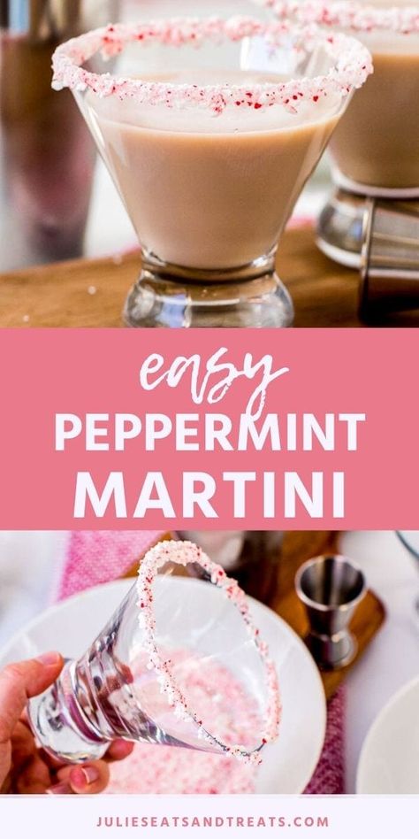 Holiday Drink Recipes Alcoholic, Drinks With Peppermint Vodka, Martini Ideas, Peppermint Martini Recipe, Winter Sangria Recipes, Gingerbread Martini, Peppermint Cocktail, Peppermint Vodka, Xmas Drinks