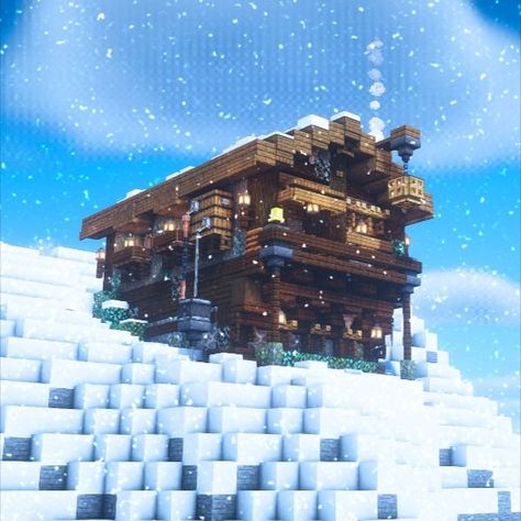 Minecraft 1.18.1 Minecraft Snowy Taiga House, Minecraft Snow Mountain House, Minecraft Igloo, Minecraft Snow House, Minecraft Building Designs, Minecraft Japanese House, Minecraft City Buildings, Minecraft Seed, Minecraft House Plans