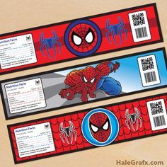 Spider Man Printable, Spiderman Water Bottle, Spiderman Printables, Man Water, Spiderman Birthday Party Decorations, Water Bottle Labels Template, Spiderman Theme, Spiderman Birthday Party, Avengers Party