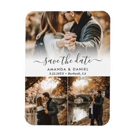 Photo Collage Wedding Save The Date Magnet #zazzle #weddinginvitations #birthdayinvitations #babyshowerinvitations #zazzleinvitations #monogram #businesscards #graduation #homedecor Sabe The Date, Photo Collage Wedding, Wedding Magnet, Modern Save The Dates, Date Photo, Photo Save The Date, Save The Date Photos, Save The Date Postcards, Save The Date Magnets