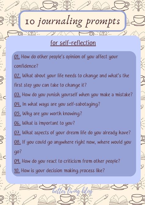 If you haven’t reflected on your life in a while, I encourage you to use the 10 journal prompts for self-reflection. Asking yourself hard questions can help you get to know yourself better, therefore make you an overall better person. Journal Questions To Get To Know Yourself, Prompts To Get To Know Yourself, Get To Know Yourself Journal Prompts, Getting To Know Yourself Questions, Journal Prompts To Get To Know Yourself, How To Get To Know Yourself, Positive Journal Prompts, Self Reflection Journal Prompts, Positive Journal