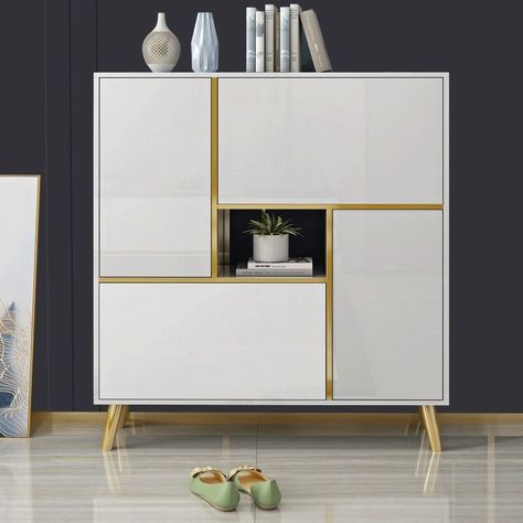 Modern Storage Cabinet, Shelf Cabinet, Cabinet Modern, Shoes Storage, Modern Shoes, Drawer Shelves, Modern Cabinets, Shoe Storage Cabinet, Modern Storage