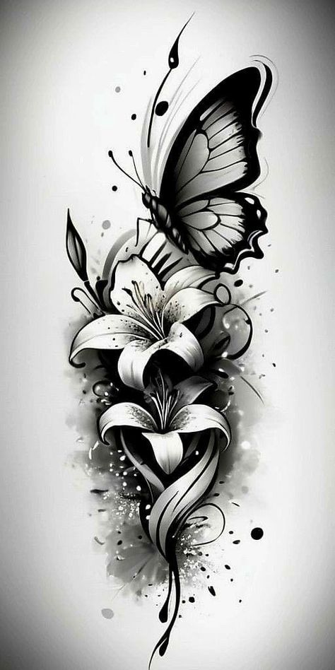 Woman Tattoo Design, Butterfly With Flowers, Butterfly Tattoos Images, Rose And Butterfly Tattoo, Cover Up Tattoos For Women, Butterfly With Flowers Tattoo, Arm Sleeve Tattoos For Women, Rose Drawing Tattoo, Flower Tattoo Drawings