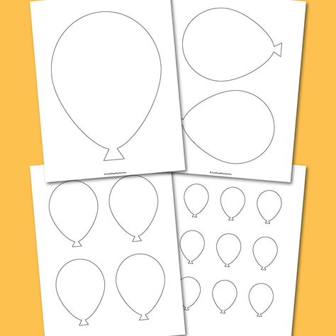 Balloon Template Ballon Template, Balloon Printable, Ballon Template Free Printable, Balloon Template Free Printable, Balloon Printable Templates, Balloon Svg Free, Craft Paper Design, Kids Fathers Day Crafts, Balloon Template