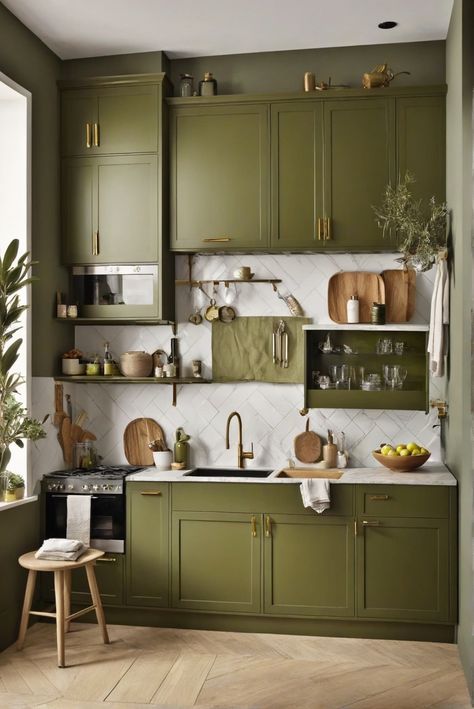 1. olive green cabinets
2. cabinet care
3. maintenance tips
4. kitchen design Contemporary Kitchen Colors, Olive Color Kitchen, Olive Cabinets Kitchen, Olive Green Kitchen Walls, Olive Green Cabinet, Green Cabinet Kitchen, Moss Green Kitchen, Olive Kitchen Cabinets, Olive Green Kitchen Cabinets