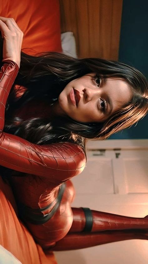 Jenna Ortega Spiderman, Maria Ortega, Makeup Egirl, Chrisean Rock, Marvel Spider Gwen, Baseball Posters, Typographic Poster, Female Actresses, Wednesday Addams