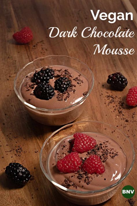 Vegan Dark Chocolate Mousse - Brand New Vegan Brownie Fudge, Cookie Brownie, Dessert Squares, Vegan Chocolate Mousse, Dark Chocolate Mousse, Plant Based Desserts, Vegan Dark Chocolate, Ninja Creami, Peanut Butter Powder