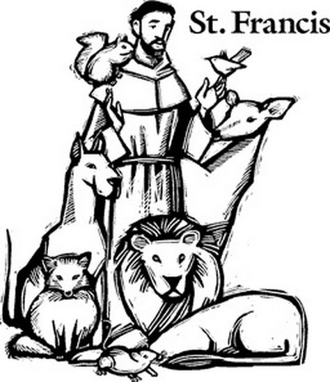 St. Francis of Assisi Coloring pages for Catholic Kids Patron Saint Of Cats, Catholic Kids Crafts, St Francisco, St Francis Assisi, Saint Coloring, Saint Francis Of Assisi, Patron Saint Of Animals, St Francis Of Assisi, Catholic Crafts