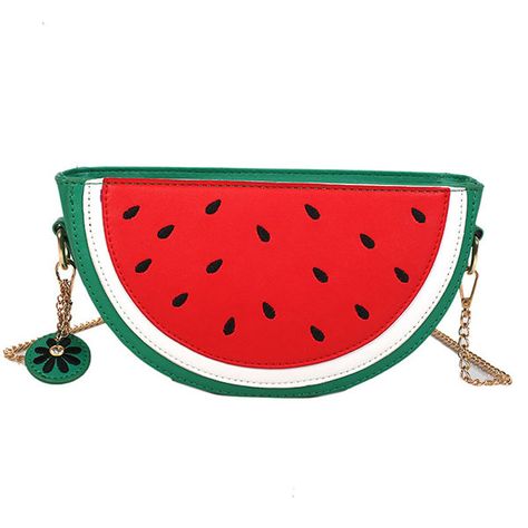 Watermelon Purse, Watermelon Bag, Hot Handbags, Cute Watermelon, Women Crossbody Bag, Party Purse, Cat Bag, Chain Crossbody Bag, Orange Leather