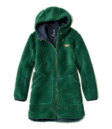 Stay warm and cozy in our Mountain Pile Fleece Coat, made from extra-plush sherpa fleece for serious warmth. Falls at thigh. Center back length: Petite 36. 5", Regular 38", Plus 39. 5". Best with lightweight layer. Slightly Fitted. 100% polyester. Machine wash and dry. Droptail hem. Two zippered hand pockets keep essentials handy and secure. Inner backer helps protect against the wind. Hood adjusts with drawcord for a great fit. Two-way zipper opens from top or bottom for extra comfort while sit Cute Winter Coats, Travel Bug, Active Life, Kids Outerwear, Fleece Coat, Womens Fleece, Shop Mens Clothing, Sherpa Fleece, Ll Bean