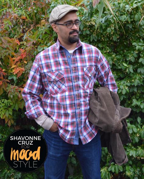 Mad About Plaid! "Men's Flannel Shirt" Style Post - Mood Sewciety Flannel Shirt Pattern, Shirt Pattern Sewing, Sewing Men, Mood Style, Shirt Sewing Pattern, Mens Flannel Shirt, Mens Flannel, Sewing Patterns Free, Free Sewing