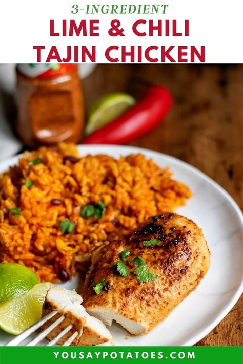 Plate of Tajin Chicken. Chicken With Tajin Seasoning, Tajin Rice, Tajin Chicken Recipe, Chicken Tajin Recipes, Tajin Recipes Chicken, Recipes Using Tajin Seasoning, Recipes With Tajin Seasoning, Recipes With Tajin, Tajin Seasoning Uses