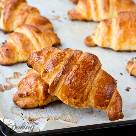 Quick Croissants :: Home Cooking Adventure Easy Croissant Recipe, Croissants Recipe, Homemade Croissants, Croissant Recipe, Delicious Sandwiches, Bread Rolls, Freshly Baked, Quick Meals, Home Cooking