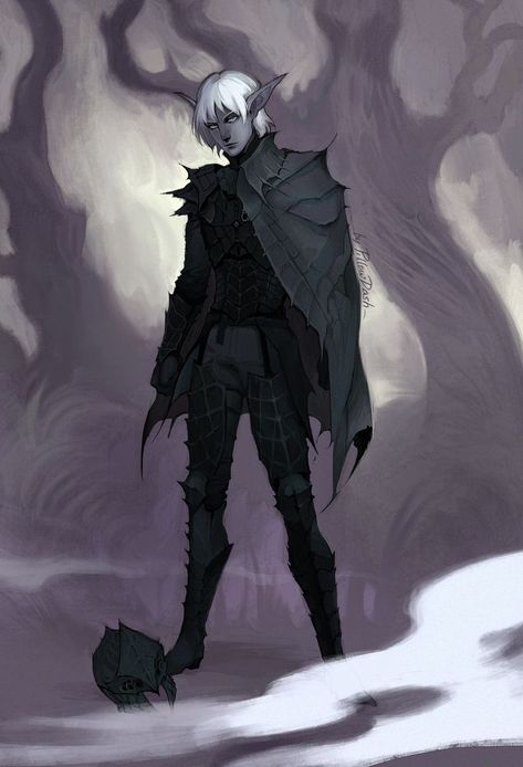 Dnd Drow, Drow Male, Half Drow, Elf Characters, Elves Fantasy, Elf Art, Dungeons And Dragons Characters, Dnd Art, Dark Elf