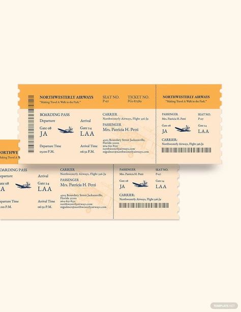 Vintage Airline Ticket Template Tickets Illustration, Plane Ticket Template, London Plane, Airline Ticket, Vintage Airline, Travel Tickets, Airline Company, Plane Ticket, Illustrator Vector