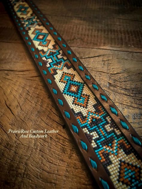 Leather Beaded Belt, Native Beaded Bracelets, Bead Loom Patterns Native, Beaded Hat Band Patterns, Loom Beading Patterns Free, Loom Jewelry Patterns, Beaded Belts Patterns, Loom Beading Patterns, Beaded Belts