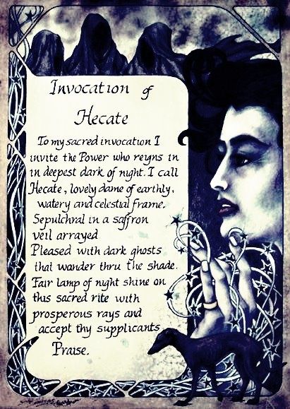 Invocation of Hecate [Hekate] Hecate Goddess, Wiccan Magic, Eclectic Witch, Wiccan Spell Book, Witchcraft Spell Books, Wicca Witchcraft, Pagan Witch, Wiccan Spells, Spells Witchcraft