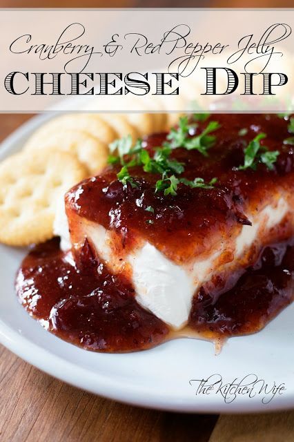 Cranberry Red Pepper Jelly, Pepper Jelly Cheese Dip, Cranberry Dip, Pepper Jelly Recipes, Dip Recipes Appetizers, Red Pepper Jelly, Cheese Dip Recipe, Cheese Dip Recipes, Appetizers Easy Finger Food