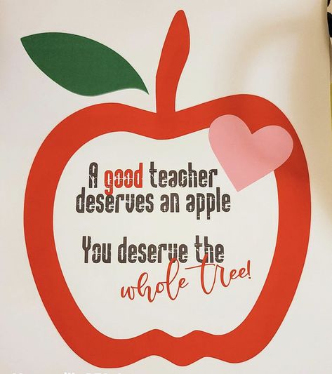 Apple Teacher Appreciation, Teacher Poems, Teacher Appreciation Doors, Apple Teacher, Art Activities For Toddlers, Teacher Apple, Love Notes, Spring Crafts, Art Activities