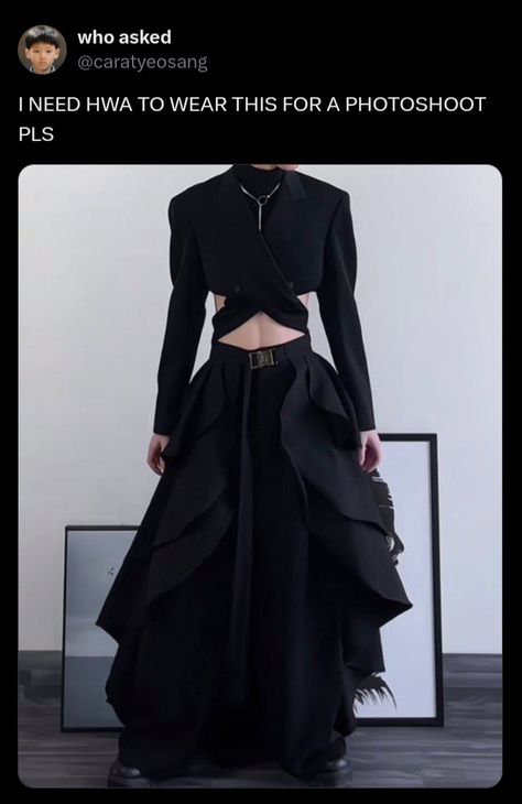 Seonghwa ATEEZ Ateez Seonghwa Outfit, Seonghwa In A Dress, Zohra Core, Seonghwa Crazy Form Outfit, Seonghwa Outfit Inspired, Halazia Ateez Outfit, San Ateez Outfit, Seonghwa Dress, Seonghwa Fashion