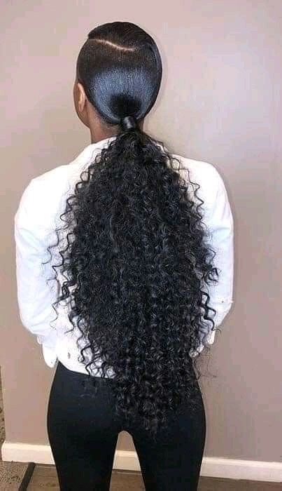 Weave Ponytail Hairstyles With Swoop, Swoop Ponytail Hairstyles, Ponytail Hairstyles With Swoop, Curly Weave Ponytail, Hairstyles With Swoop, Long Curly Weave, Curly Ponytail Weave, Swoop Ponytail, Blonde Weave