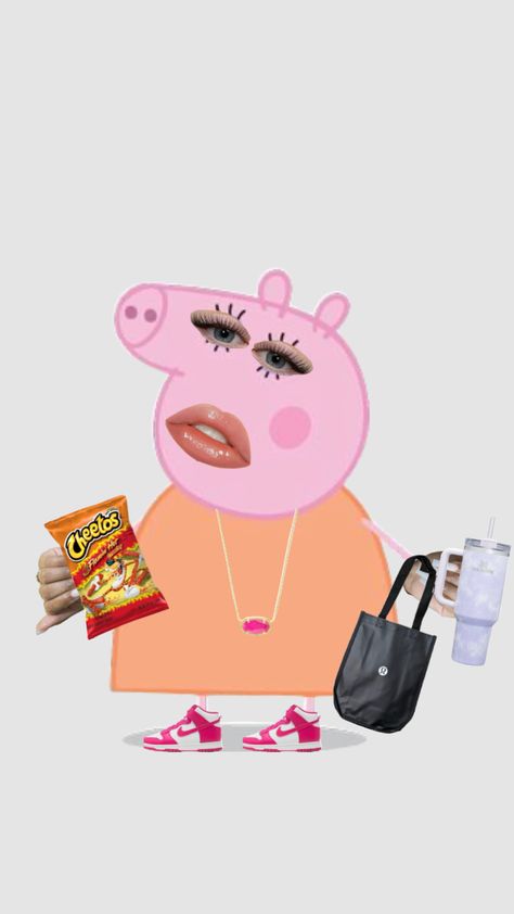 #haha Preppy Characters, Pig Photos, Preppy Peppa, Slay Baddie, Preppy Pictures, Preppy Things, Pepa Pig, Slay Queen, Preppy Stuff