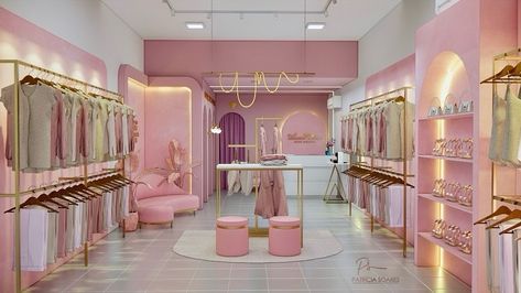 Boutique Interior Ideas, Botique Interiors Ideas, Clothing Boutique Decor, Clothes Shop Design, Fashion Boutique Interior, Botique Interiors, Clothing Boutique Interior, Pink Store, Store Shelves Design