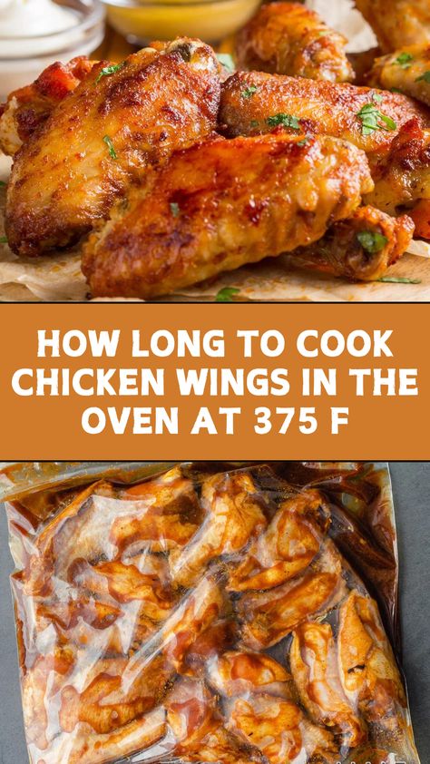 HOW LONG TO COOK CHICKEN WINGS IN THE OVEN AT 375 F How Long To Cook Chicken Wings In Oven, Chicken Wings In Oven, Chicken Wings In The Oven, Perfect Chicken Wings, Chicken Wing Marinade, Oven Chicken Wings, Wings In The Oven, Crispy Chicken Wings, Perfect Chicken