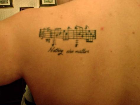 Since I play piano getting notes from a song that is meaningful to me I dig Metallica Lyrics Tattoo, Metallica Tattoo Ideas, Metallica Lyrics, Metallica Tattoo, Lyrics Tattoo, Fan Tattoo, Note Tattoo, Nothing Else Matters, Play Piano