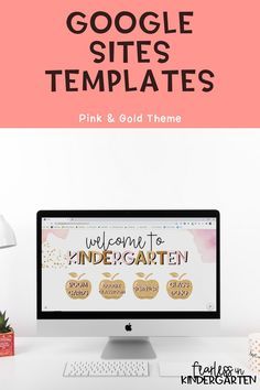 Free Teacher Resources - The Creative Classroom Google Sites Templates For Teachers, Google Sites Templates, Blank Header, Pink And Gold Theme, Google Site Templates, Digital Learning Classroom, Free Teacher Resources, Google Tools, Students Day