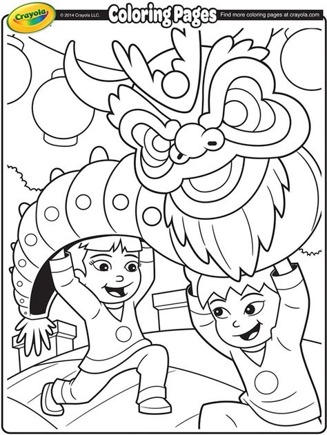 Chinese New Year Dragon on crayola.com Chinese New Year Colouring Pages Kids, Year Of The Dragon 2024 Craft, Year Of The Dragon Coloring Page, Chinese New Year Coloring Pages, New Year's Drawings, Chinese New Year Crafts For Kids, Easy Christmas Drawings, Chinese New Year Activities, Bahasa China