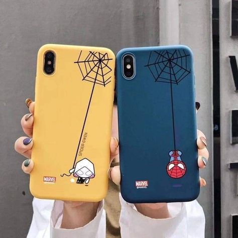 Spiderman Phone Case, Cartoon Marvel, Cartoon Candy, Phone Case Diy Paint, Matching Phone Cases, Couples Phone Cases, Gucci Style, Apple Phone Case, Cases Diy