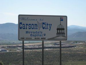 "Welcome to Carson City" sign as you enter Carson City, Nevada City Signs, California Trail, Nevada Homes, Carson City Nevada, Travel Road Trip, City Sign, M And M, State Signs, Virginia City