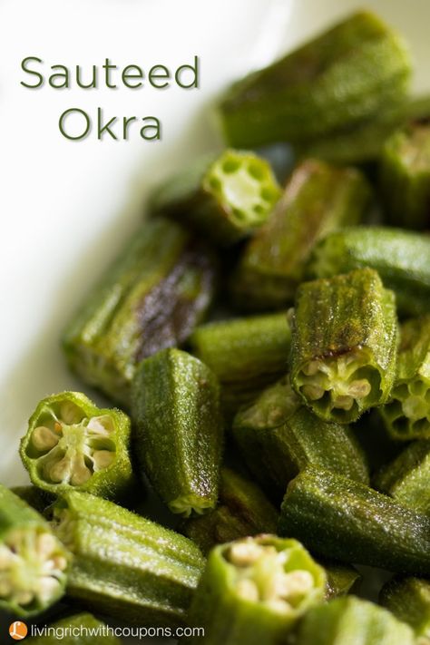 Sauteed Okra Recipe Sauteed Okra, Living Rich, Okra Recipe, Okra Recipes, Chicken Shrimp, Southern Recipes Soul Food, Healthy Vegetable, Weight Gainer, Soul Food Dinner