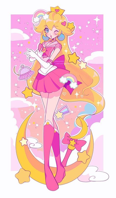 Super Princess Peach, Super Mario Princess, Super Princess, Mario Fan Art, Nintendo Princess, Arte Sailor Moon, Peach Art, Images Kawaii, Super Mario Art